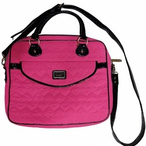 Betsey Johnson New York Quilted Pink Laptop Bag